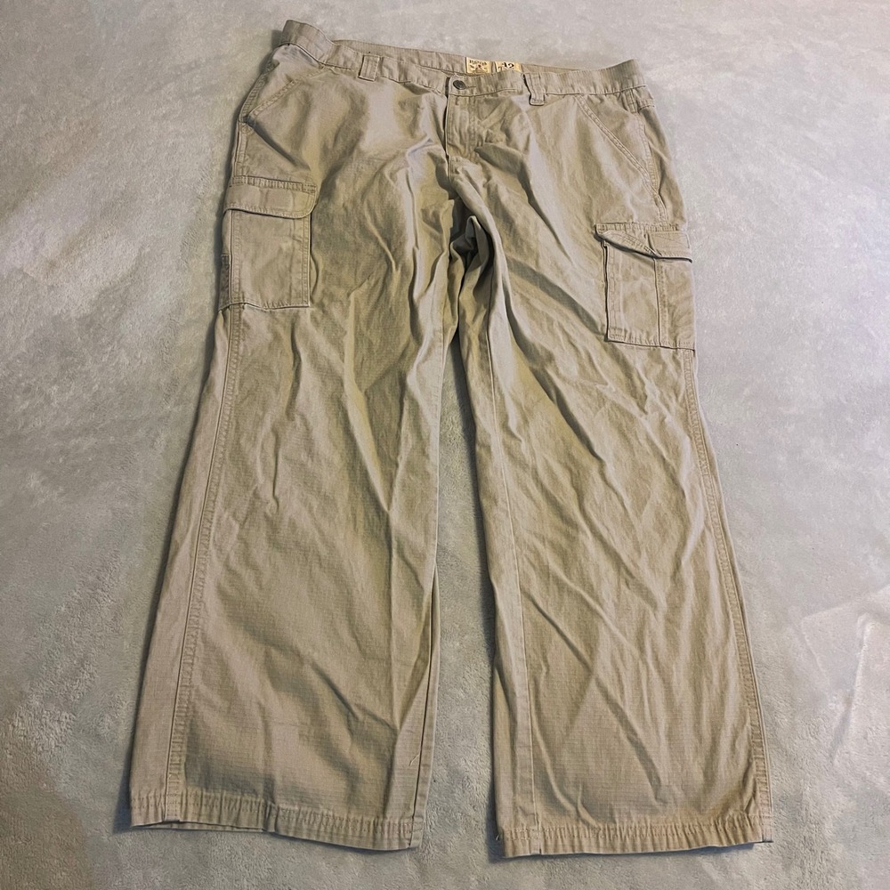 Vintage RED HEAD BRAND CO Mens Cargo‎ Pants Khaki Ripstop Size 42x30 Relaxed Fit